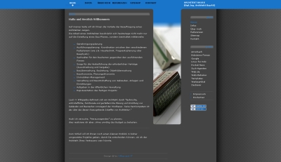 Screenshot des kostenlosen Websitebaker-Templates Architekt