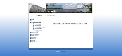 Screenshot des kostenlosen Websitebaker-Templates Blue Business